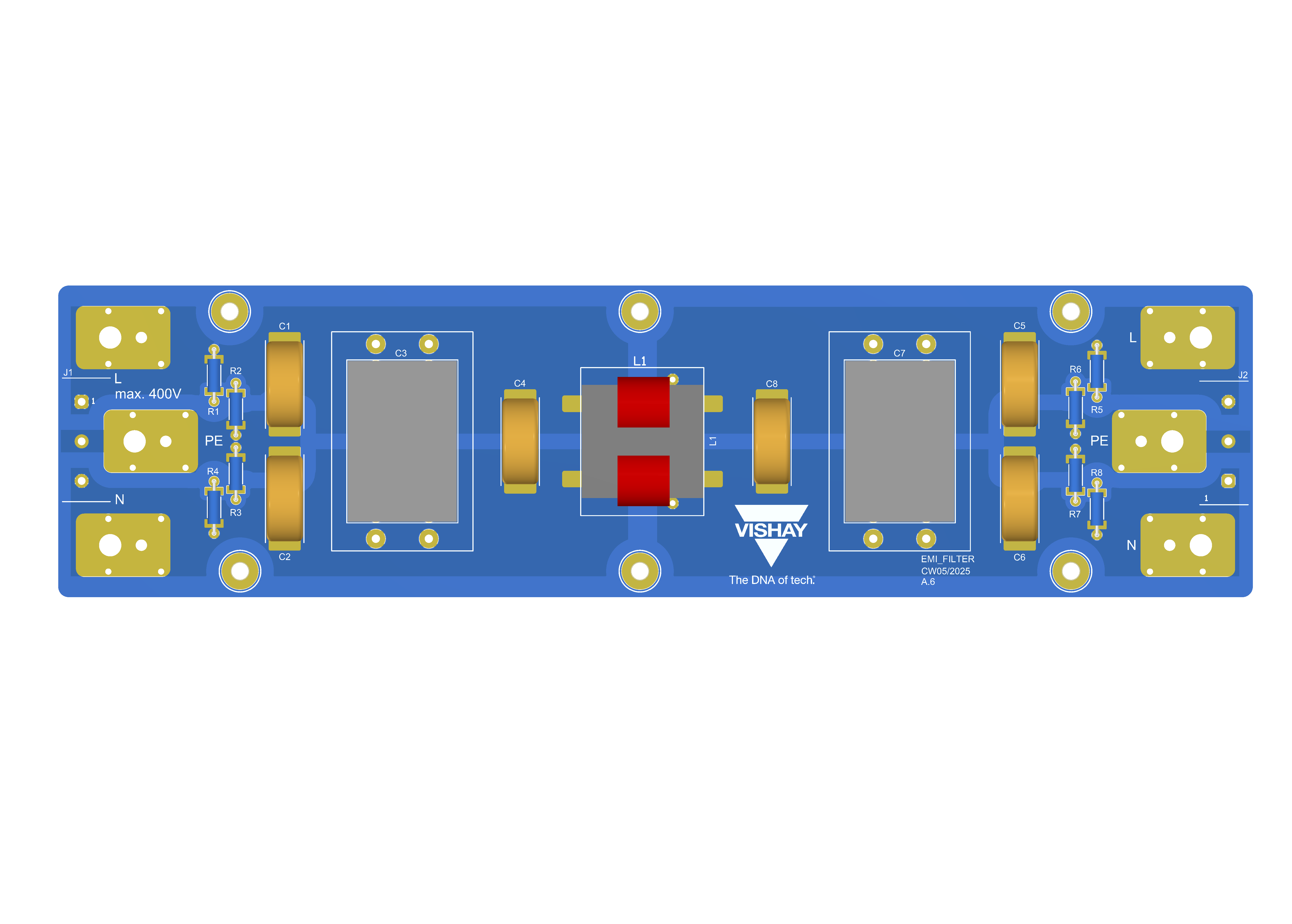Test Single Stage, Single Phase 480 µH EMI Filter