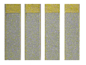 Sputtered 80/20 AuSn pads on top Au conductors